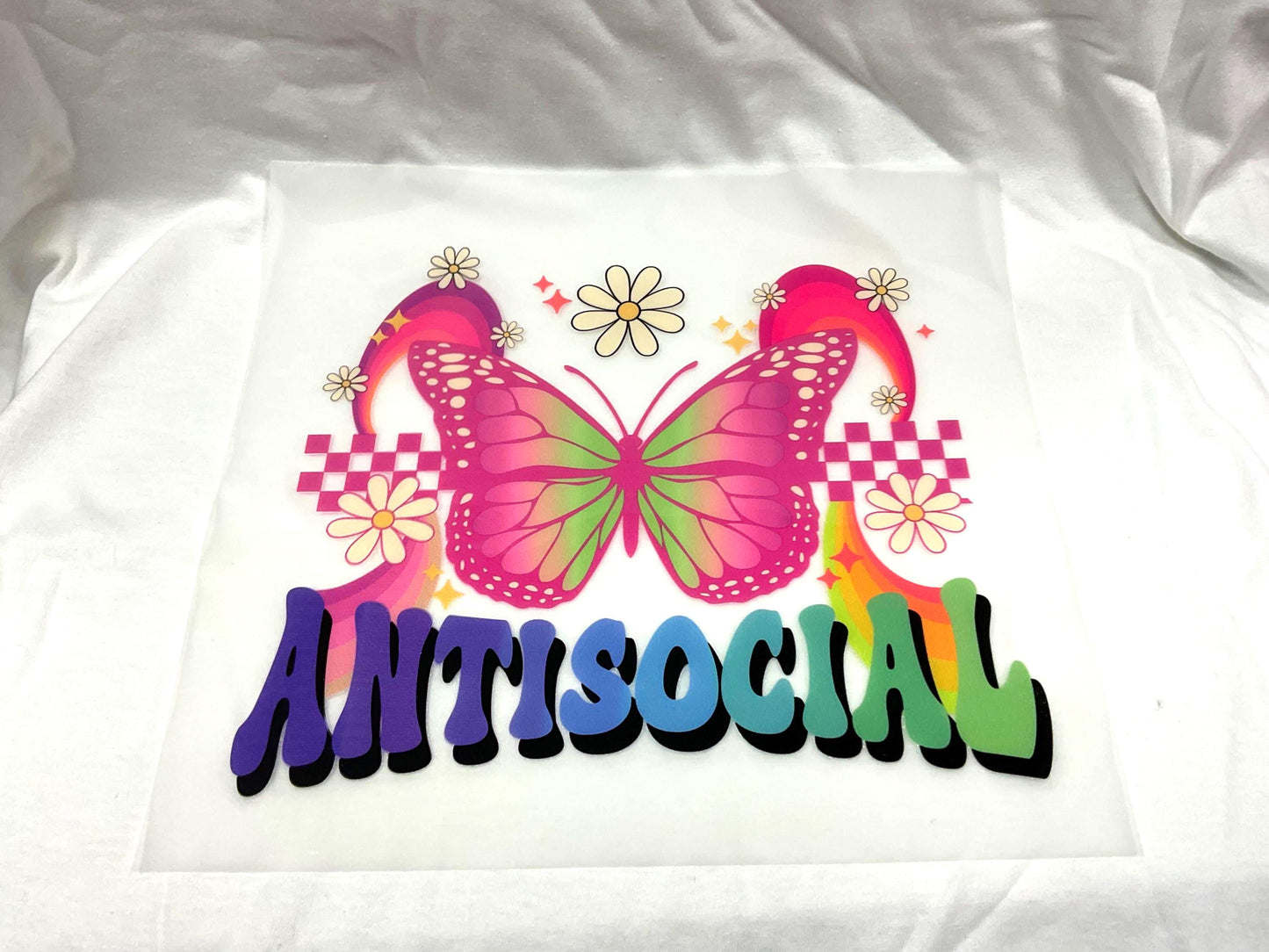 Antisocial Butterfly, DTF transfer